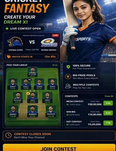 Come (come come) fantasy cricket & matchday visual 3
